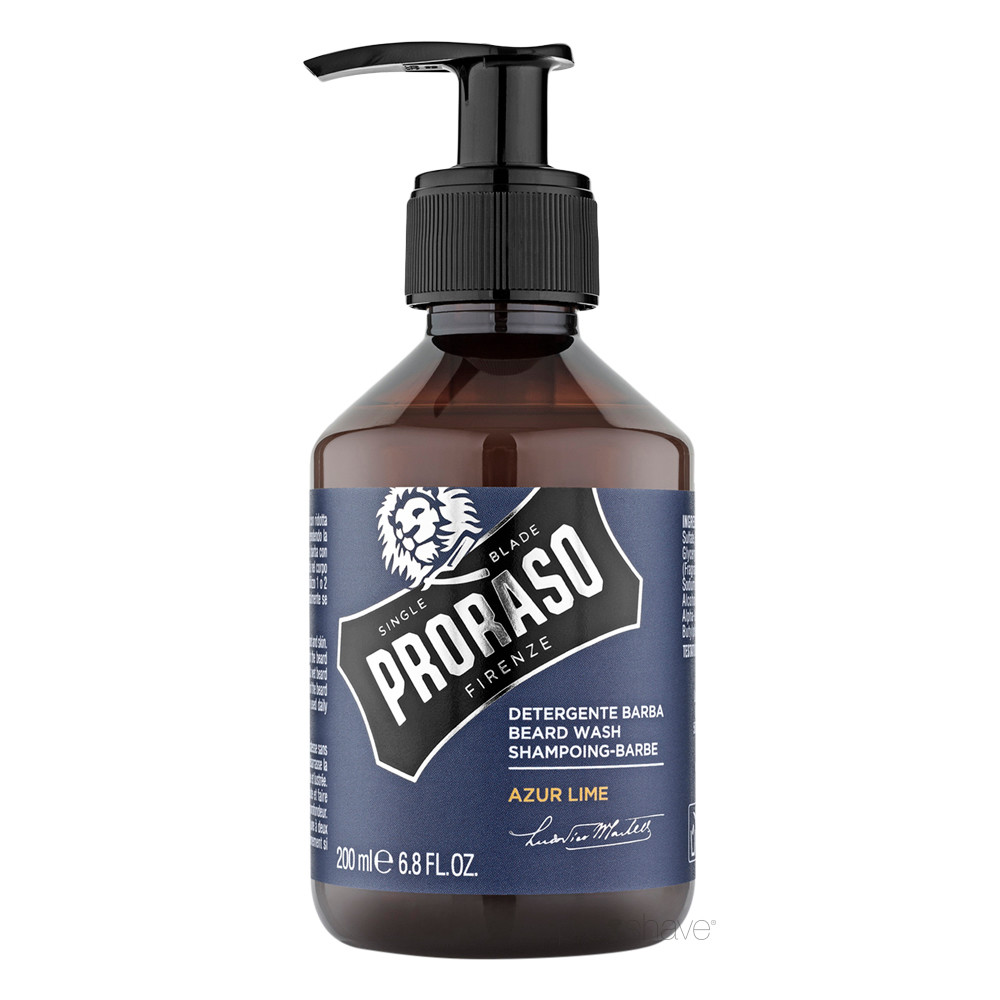 8: Proraso Skægshampoo, Azur Lime, 200 ml.